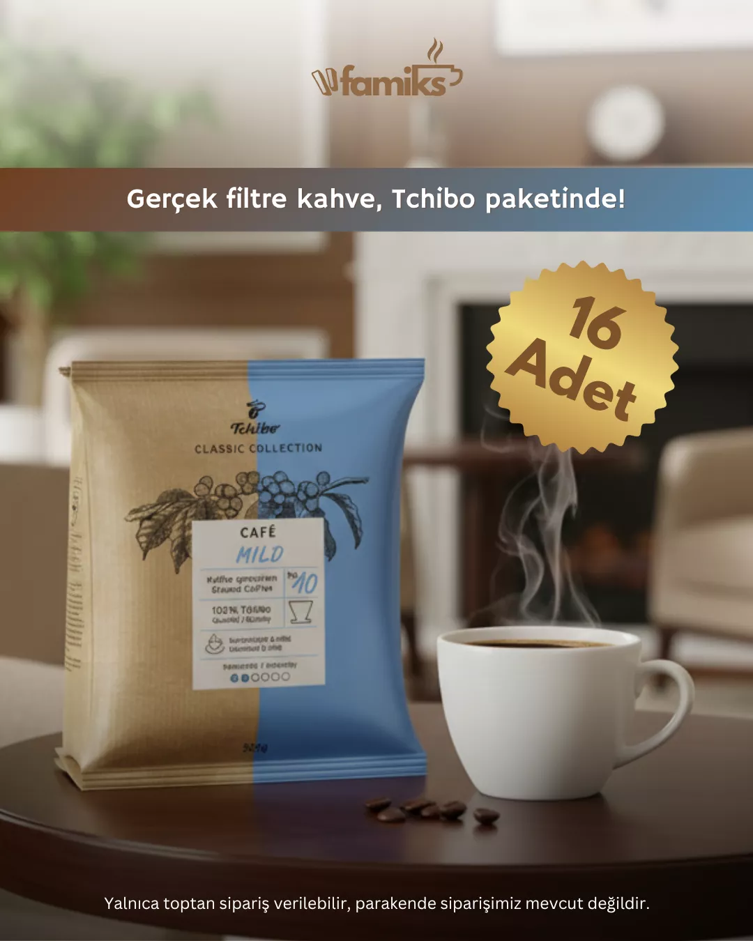 Tchibo Café Classic Mild Filtre 500 gr x 16 Adet