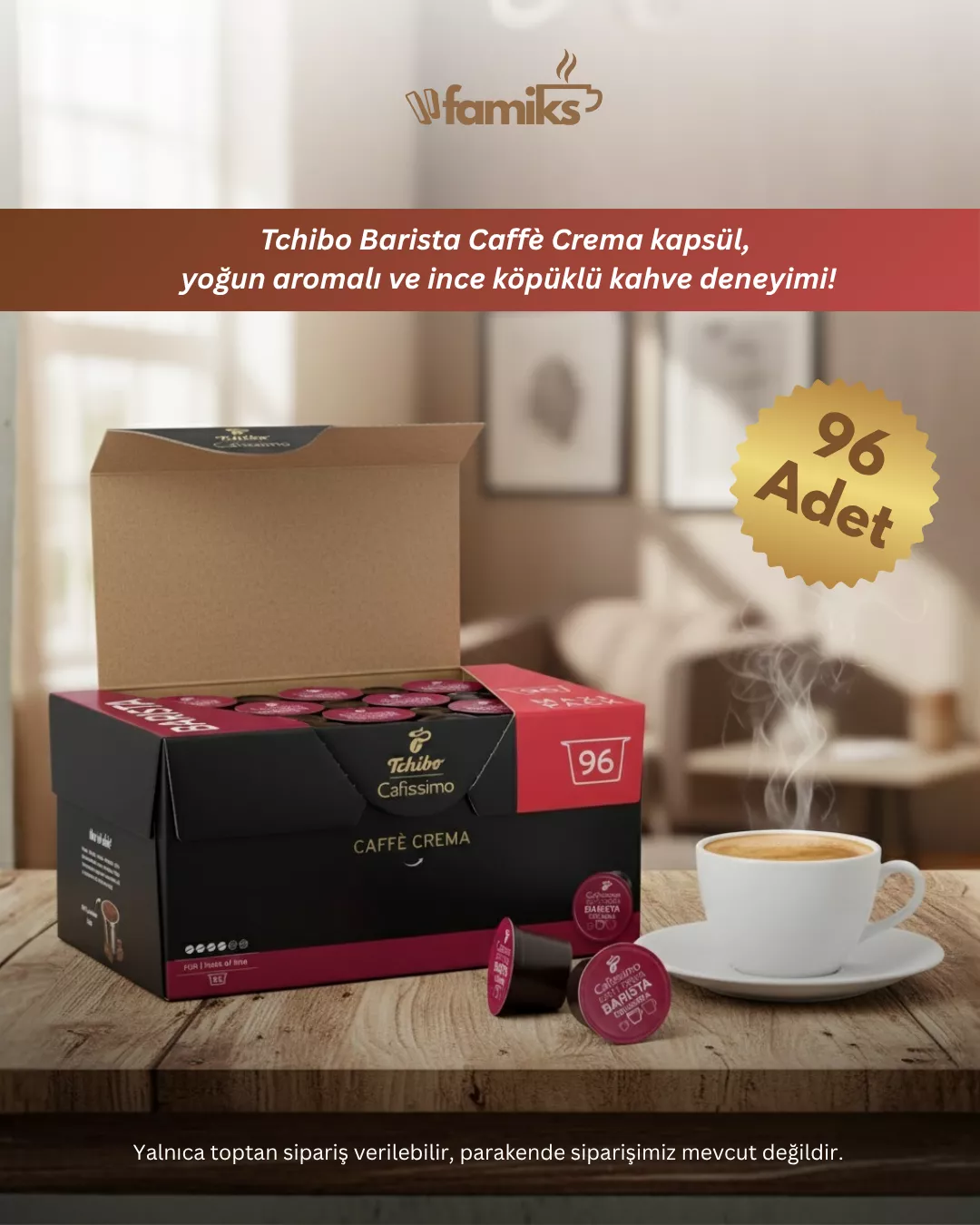 Tchibo Caffè Crema Colombia 96 Adet x 4 Paket