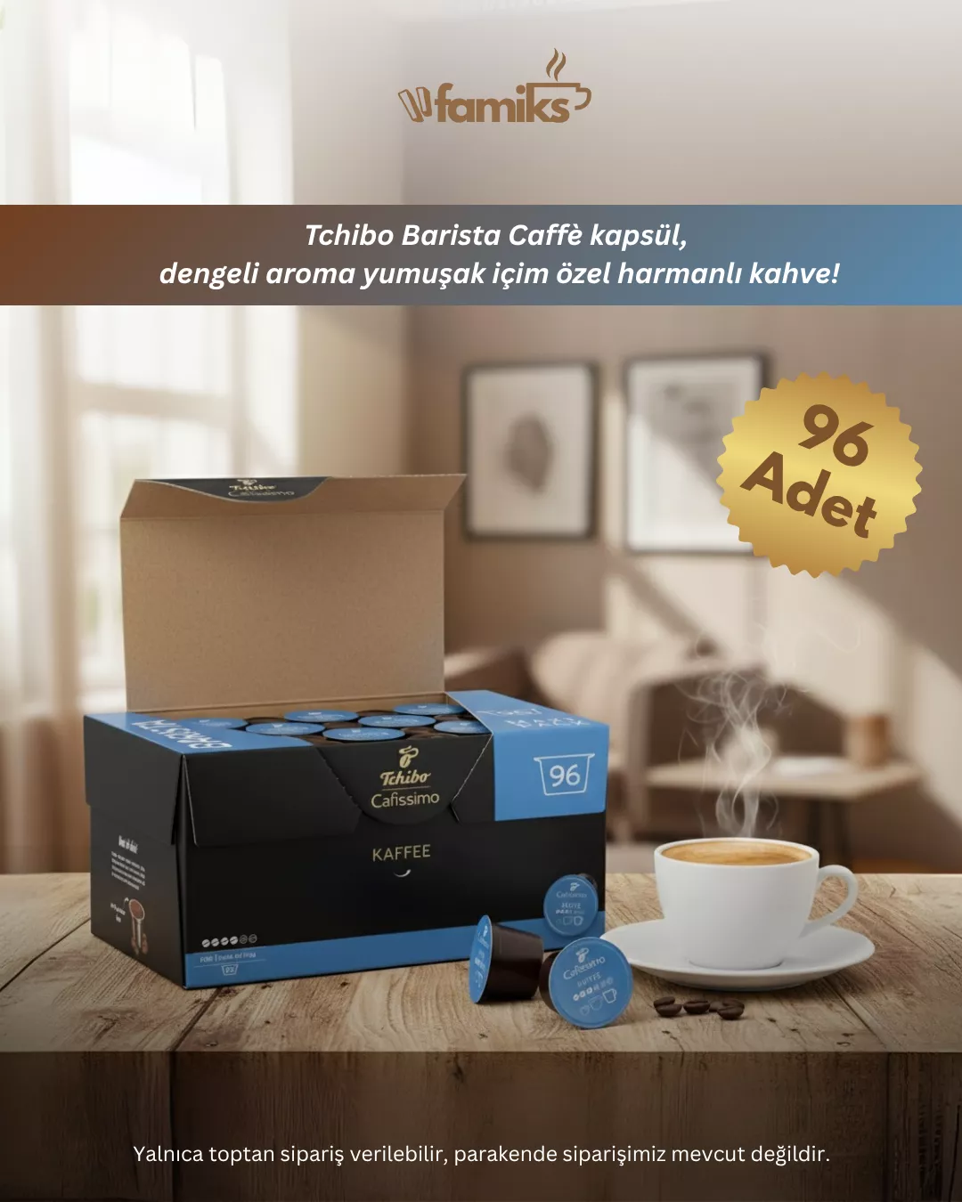 Tchibo Coffee Fine Aroma Kapsül Filtre 96 Adet x 4 Paket